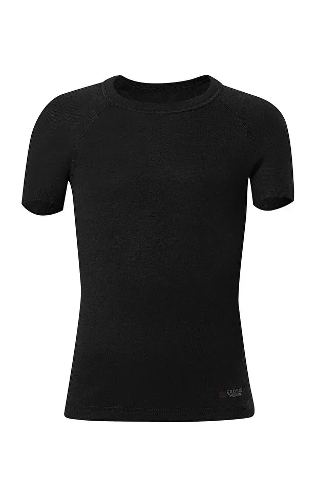 Детский комплект термобелья с коротким рукавом Erdem, Black