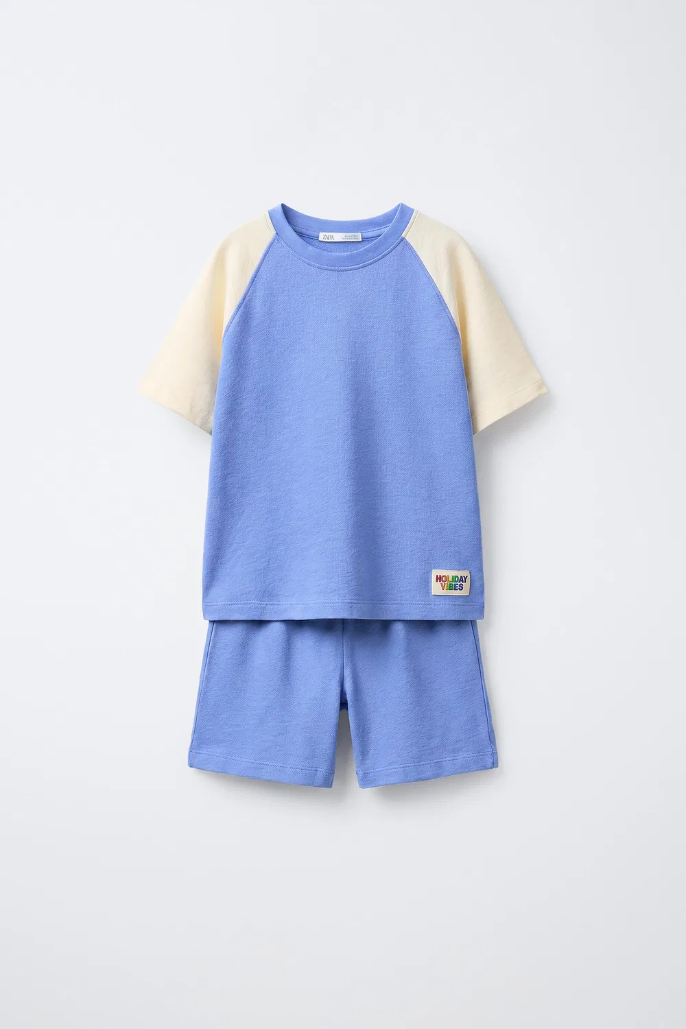 Пижама с текстурированной этикеткой, размер 6-14 лет ZARA, Blue