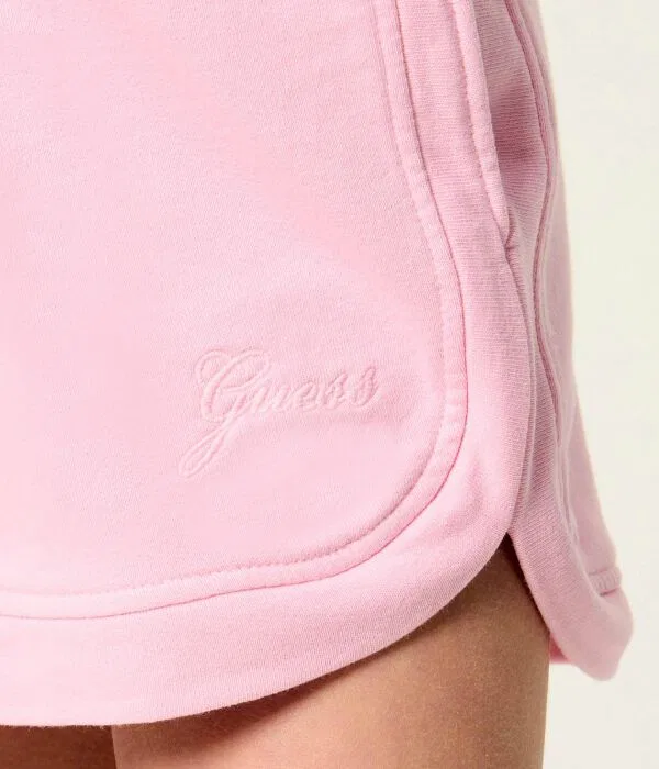 Детские шорты для девочек хлопковые Regular Fit Guess, Rosa Cipria — фото 4