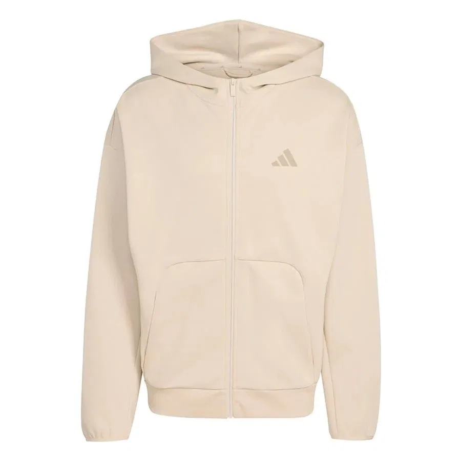 Спортивный свитшот с капюшоном adidas, Бежевый