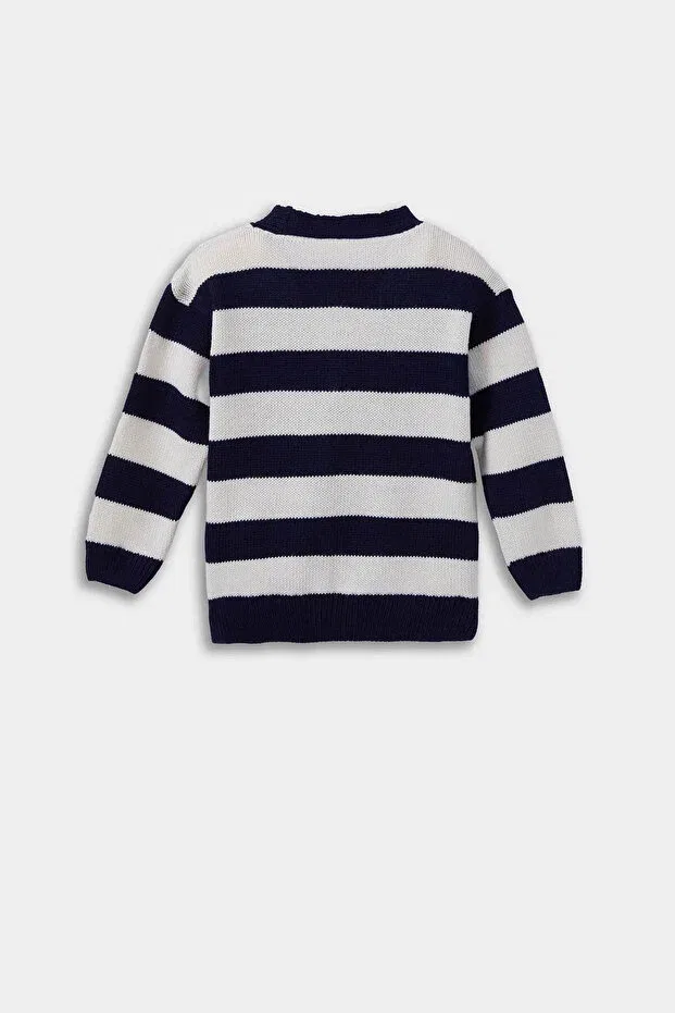 Детский кардиган для мальчиков с длинным рукавом Defacto, Navy Blue — фото 3