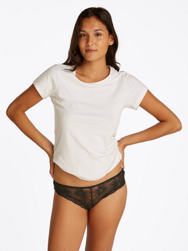 Бразильские трусики с цветочным кружевом Tommy Hilfiger, Black — фото 2