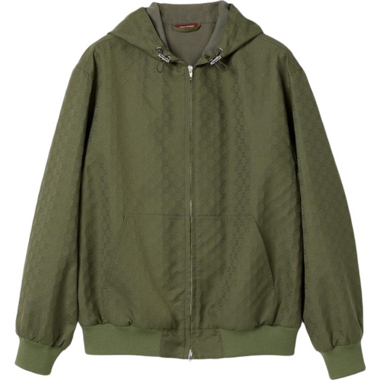 Куртка Gucci хлопковая с капюшоном из рипстопа, Green — фото 3