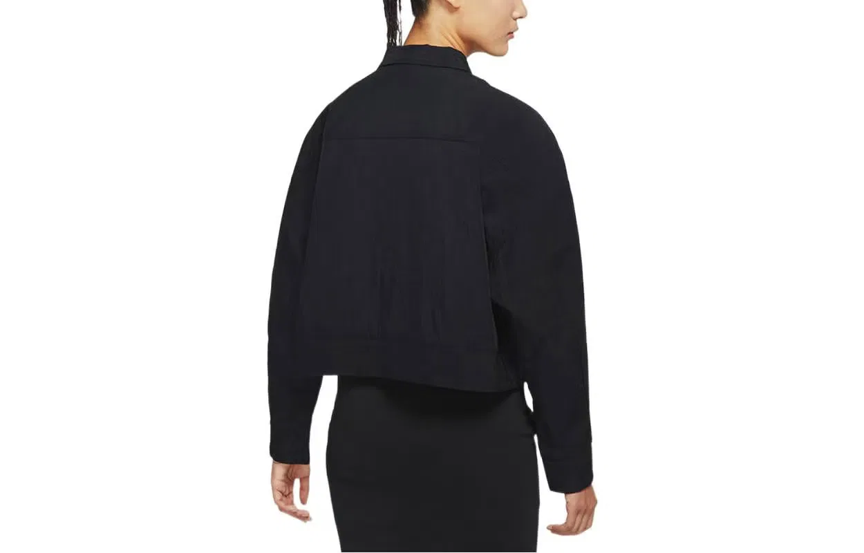 Куртка с большим карманом SS22 Big Pocket Short Jacket Autumn Nike, черный — фото 2