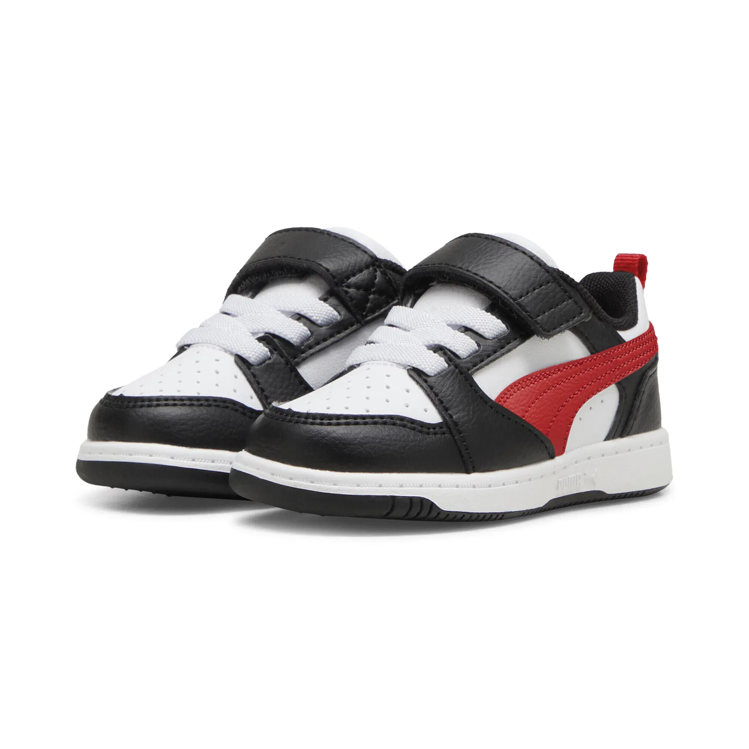 Детские кроссовки с низким профилем Rebound V6 Low Puma, Weiss Rot Schwarz