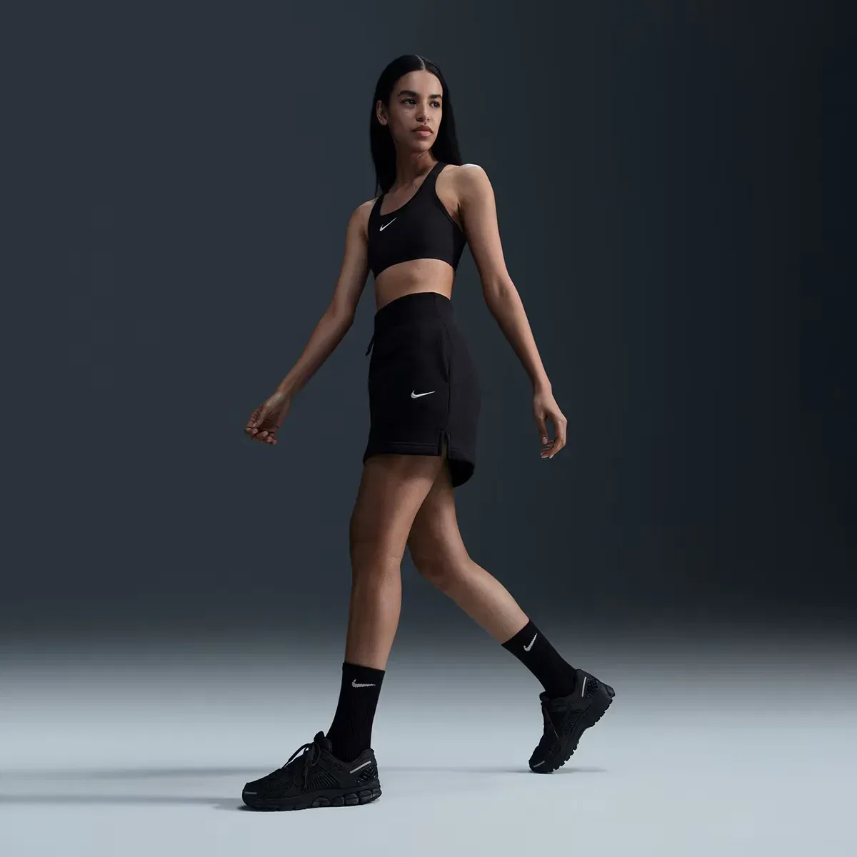 Женский топ для фитнеса с длинным рукавом Nike, Negro — фото 4