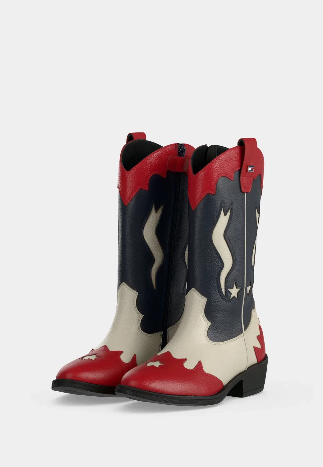Унисекс сапоги Esther в ковбойском/байкерском стиле Tommy Hilfiger, Red/Off White/Blue — фото 3