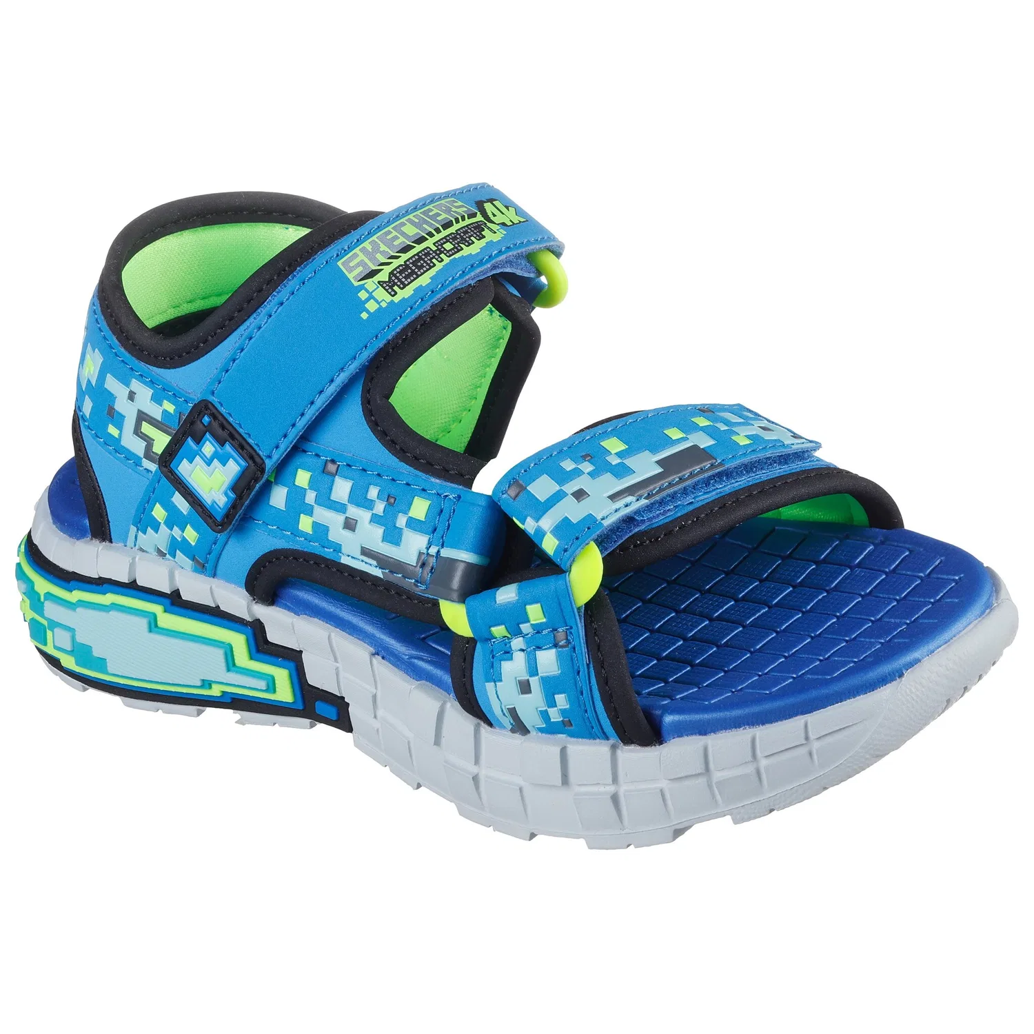 Детские сандалии Mega Craft с клеверным замком Skechers, Blue-Black