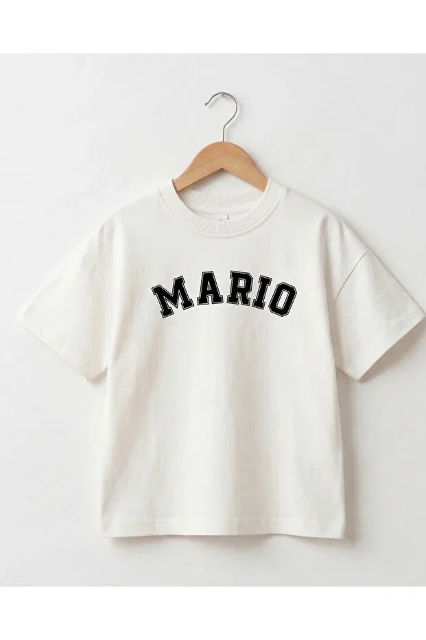 Детская футболка с принтом Oversize Unisex Cotton T-Shirt Babytex, Ecru — фото 2