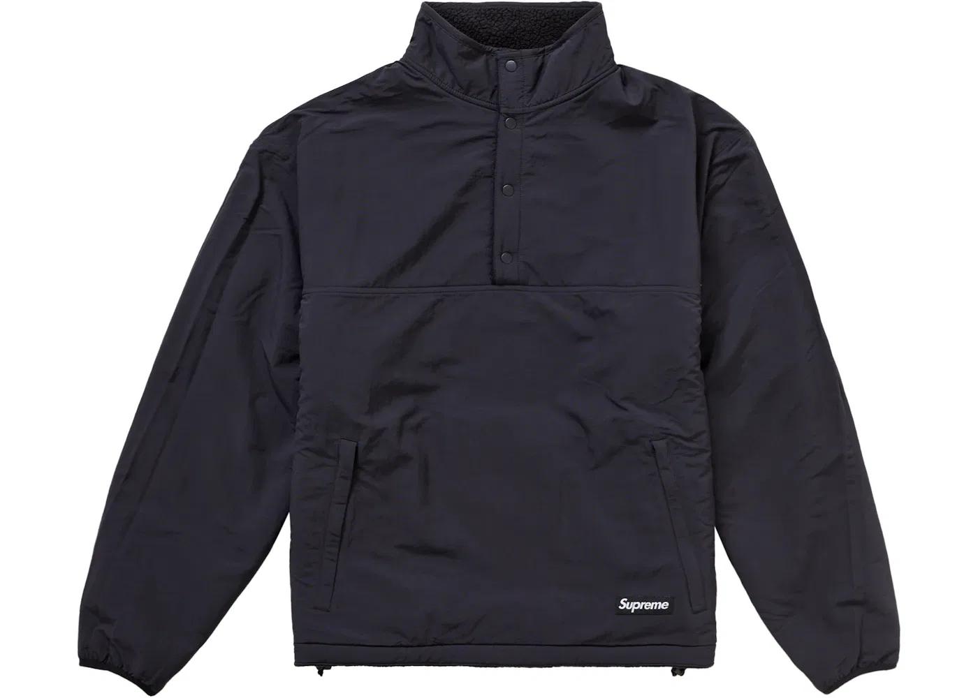 Мужской пуловер с принтом Supreme Polartec Shearling Reversible Pullover (FW24), Black — фото 3