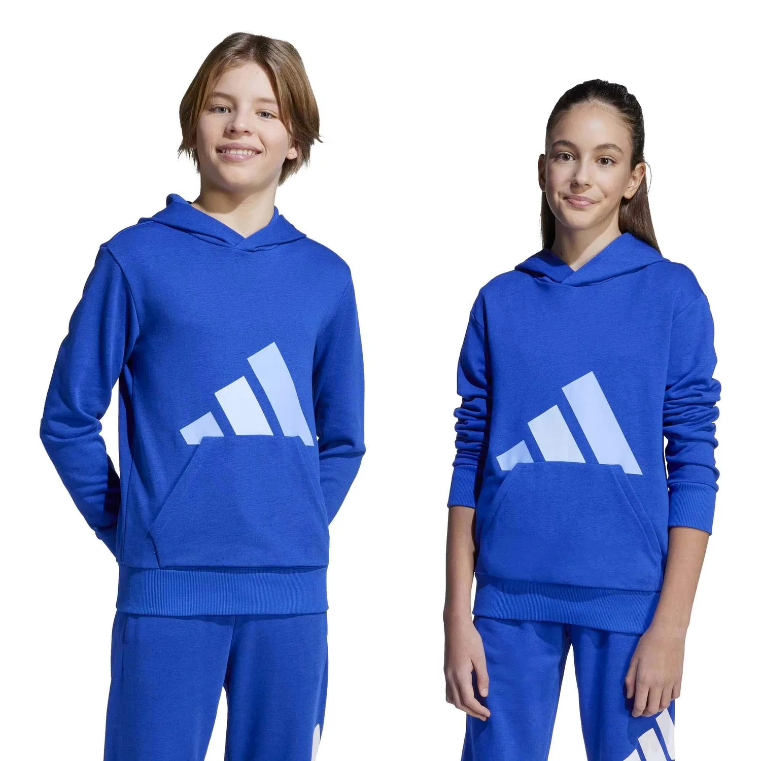 Детское худи с капюшоном Adidas Sport J Bl Ft Hd 280, Цвет BLAU — фото 2
