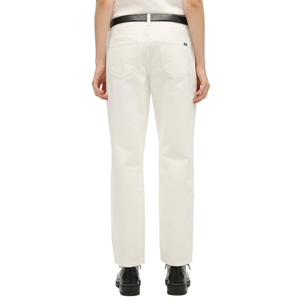 Джинсы Superdry Mid Rise Straight, белый — фото 2