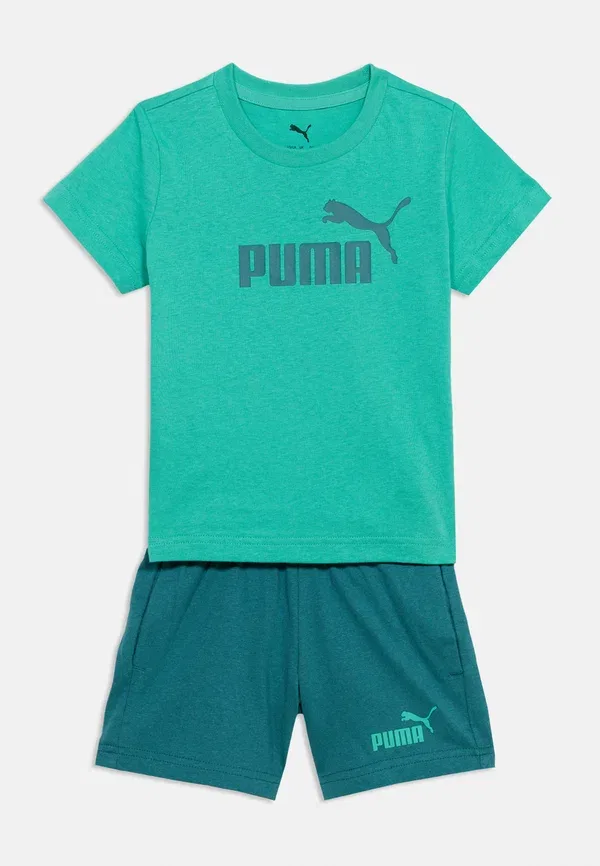 Комплект футболка и шорты из хлопка Puma, ярко-зеленый — фото 3