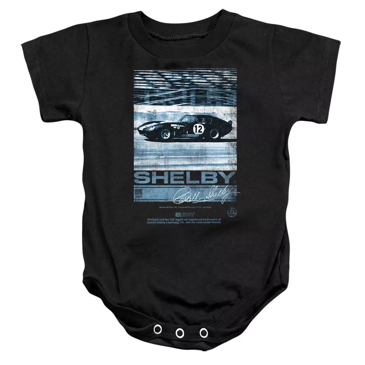 Детское боди с коротким рукавом Shelby Cobra At Speed Shelby, Black