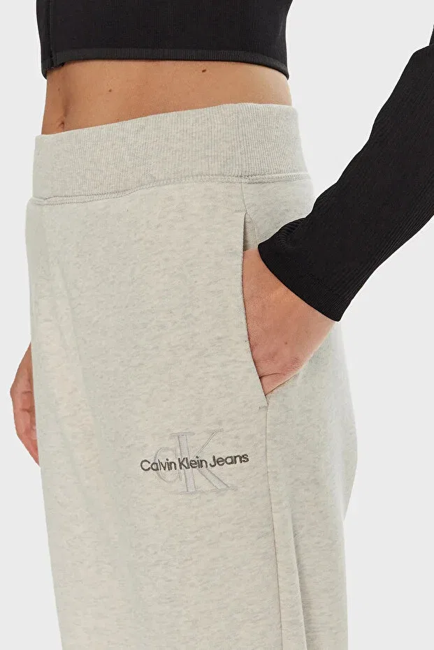 Женские брюки-джоггеры хлопковые Calvin Klein, Light Gray — фото 3