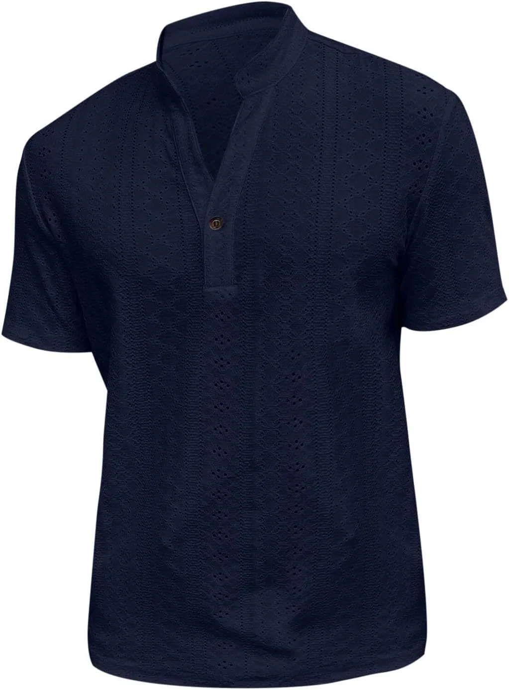 Мужская повседневная футболка с вышивкой NoxwB, Dark Blue — фото 3