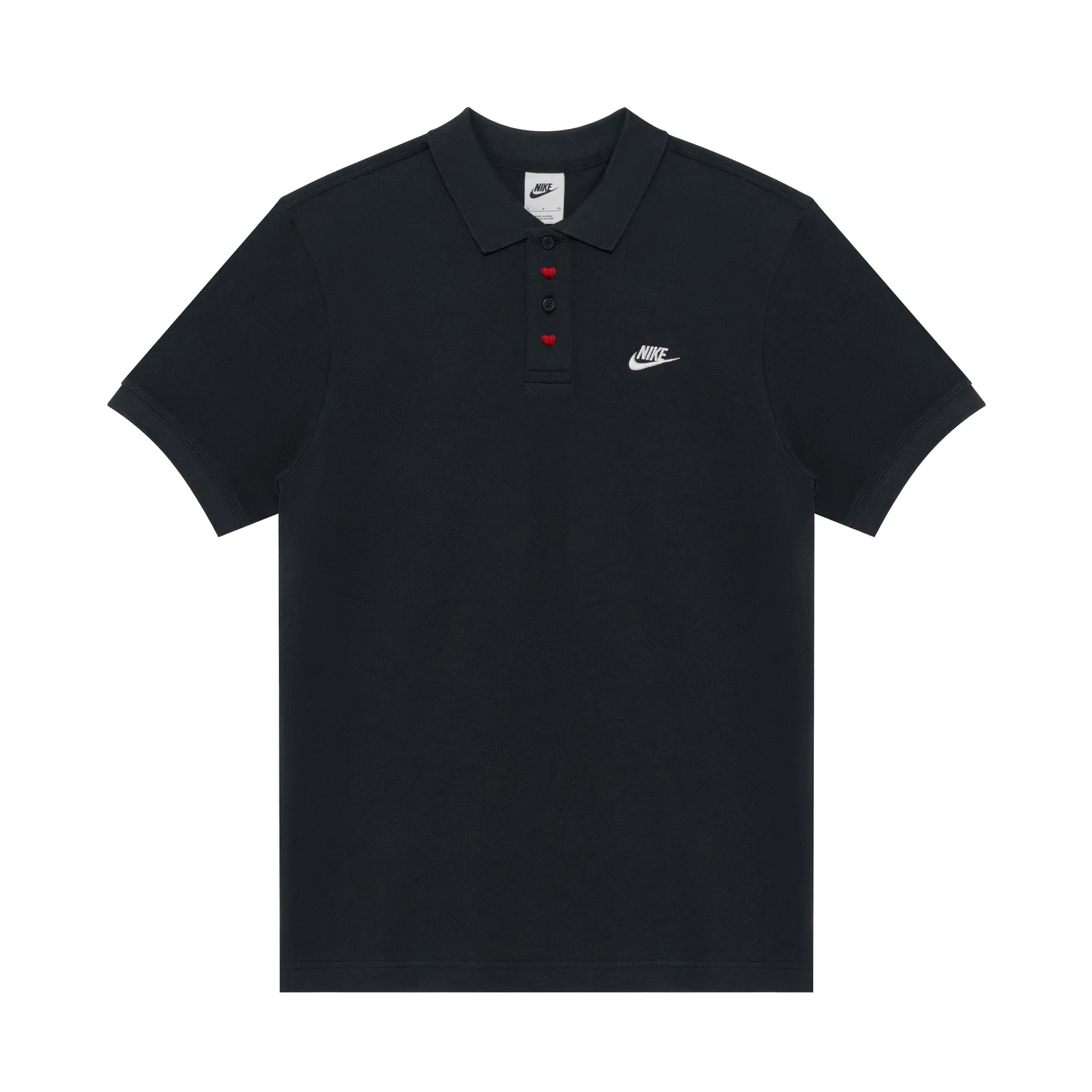 Мужская футболка-поло хлопковая с вышивкой Nike, Черный