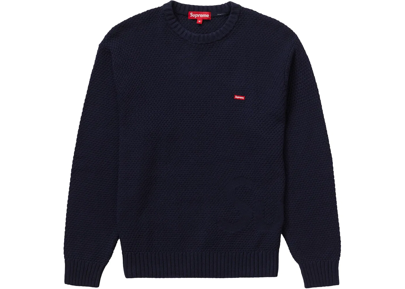 Мужской свитер с фактурой Supreme Navy