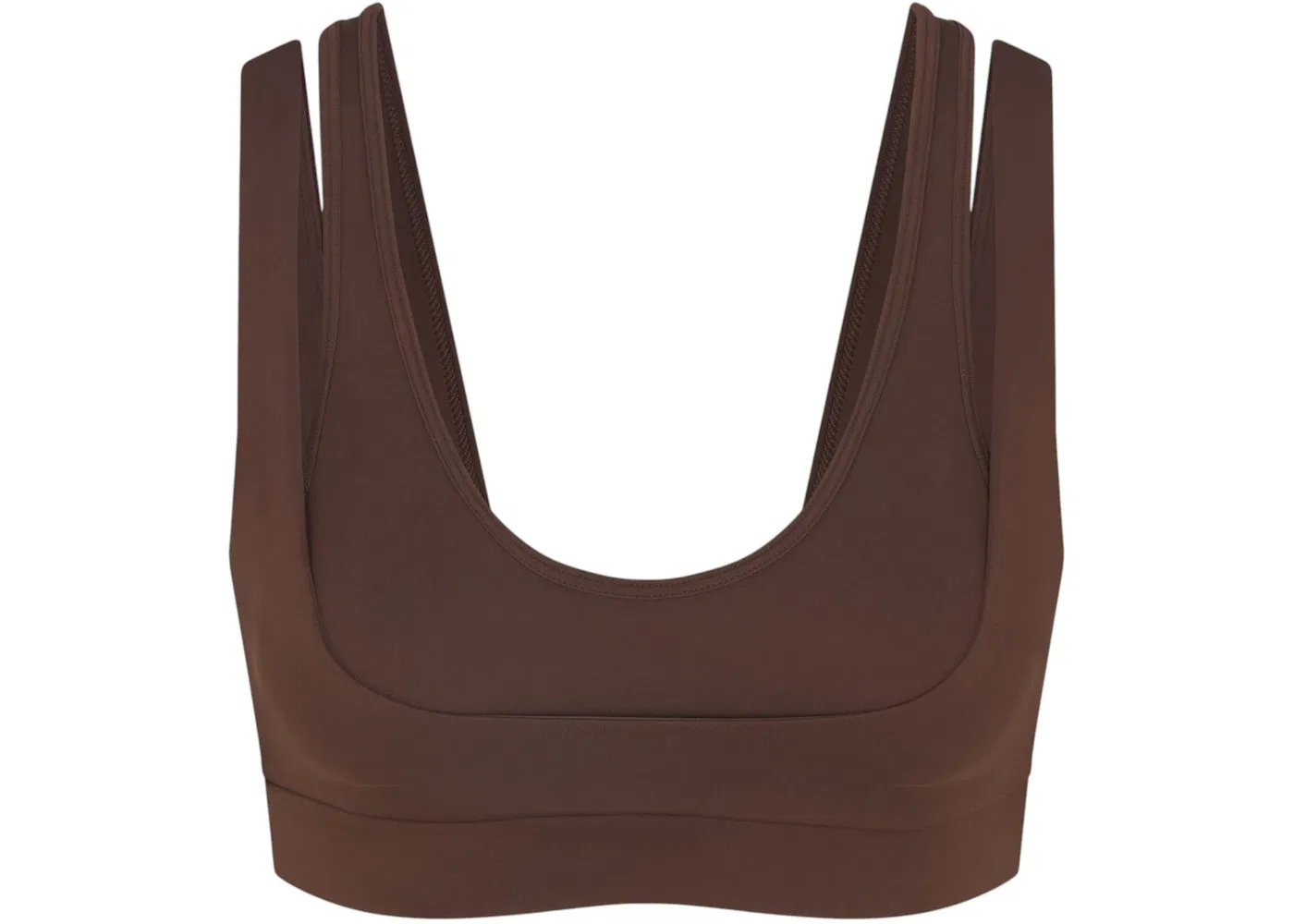 Женский бюстгальтер с двойными бретелями Nike x SKIMS Bra, Dark Sepia