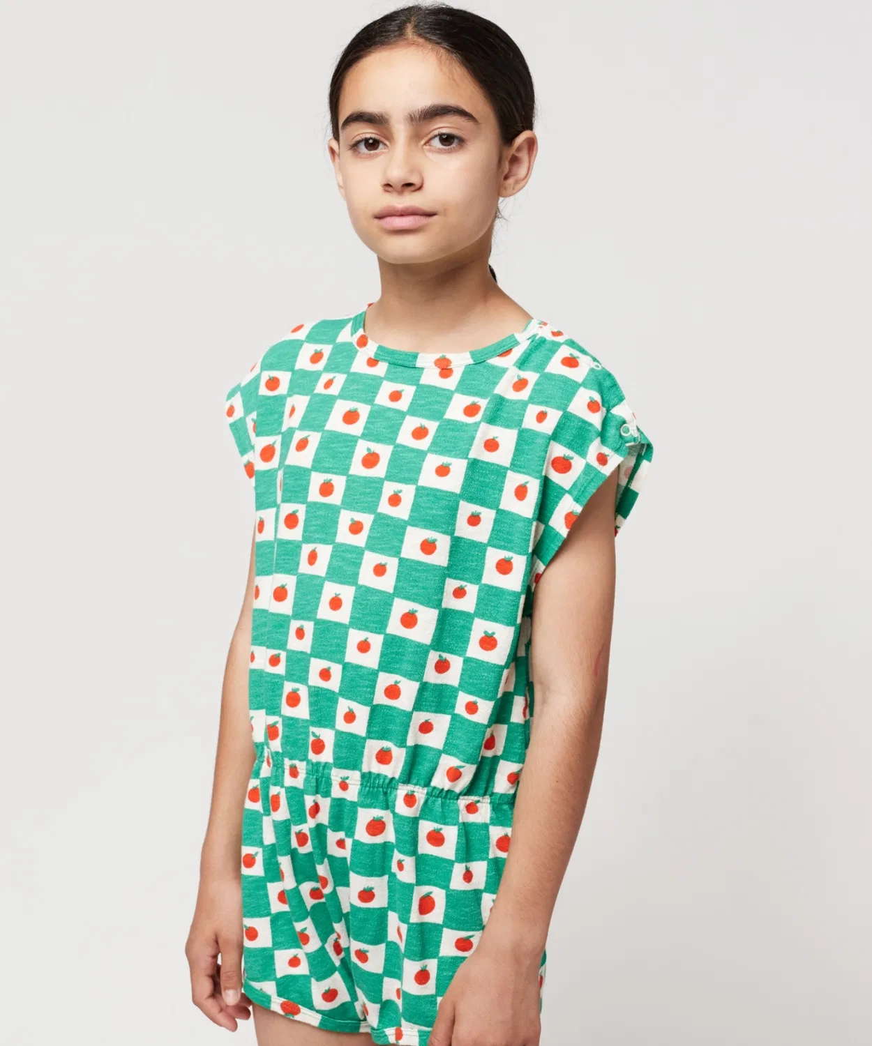 Детский комбинезон без рукавов с принтом Tomato BOBO CHOSES, Off White
