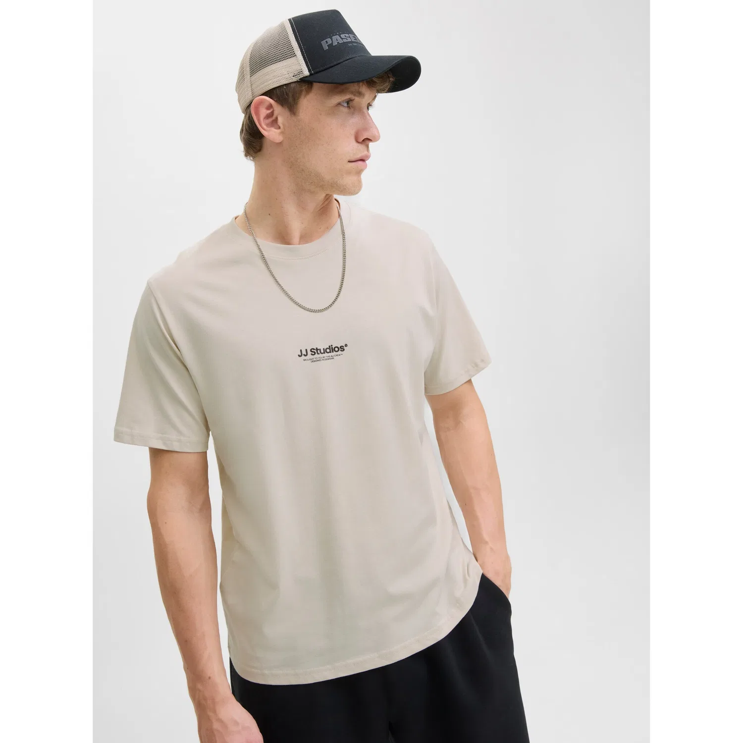 Детская хлопковая футболка с круглым вырезом Jack & Jones, Moonbeam — фото 2