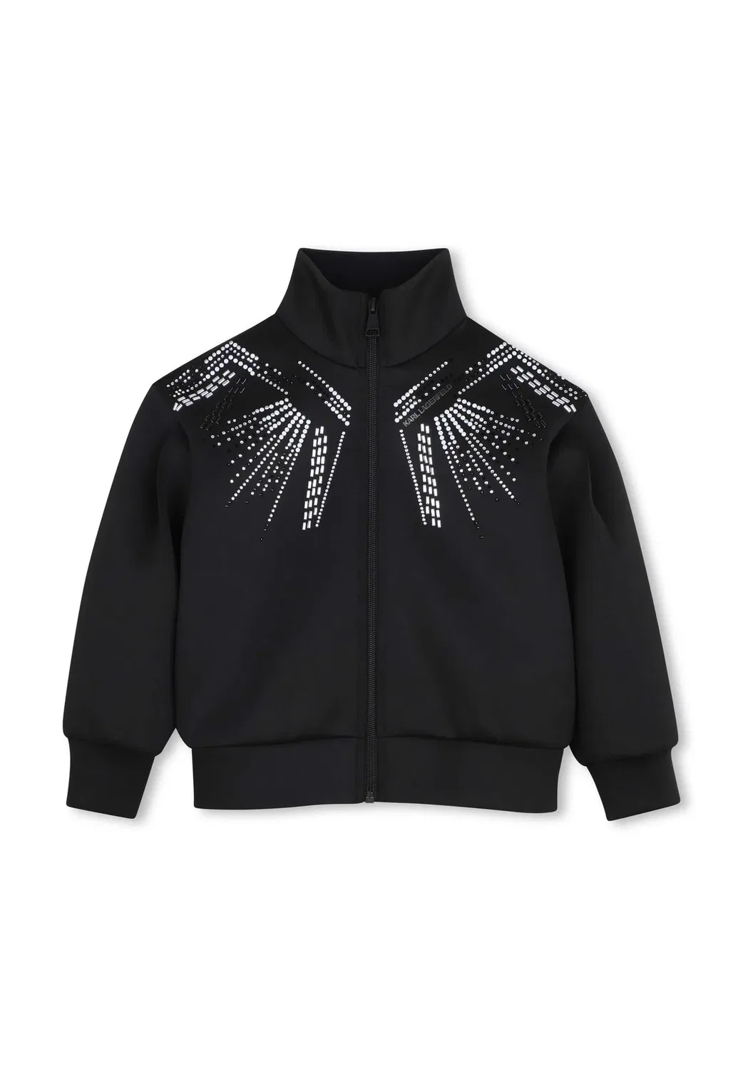 Кардиган с высокой посадкой - толстовка на молнии Karl Lagerfeld Kids, Black