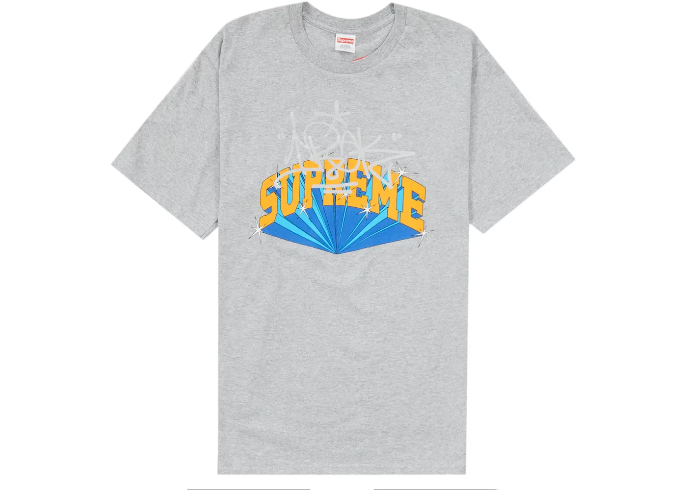 Мужская футболка с принтом Supreme IRAK Arc Tee, Grey