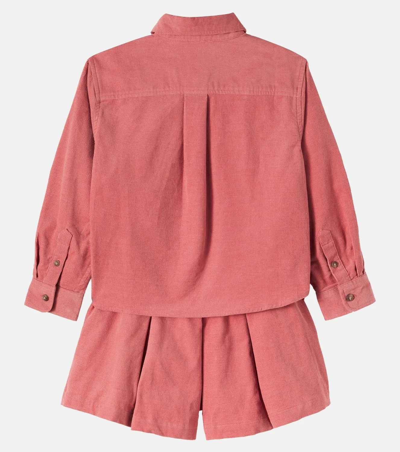 Комплект из рубашки и шорт из хлопка Polo Ralph Lauren Kids, розовый — фото 3