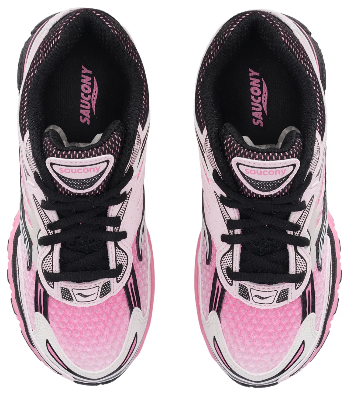 Детские кроссовки для девочек с ретро-дизайном Saucony Omni 9, Salmon Black — фото 4