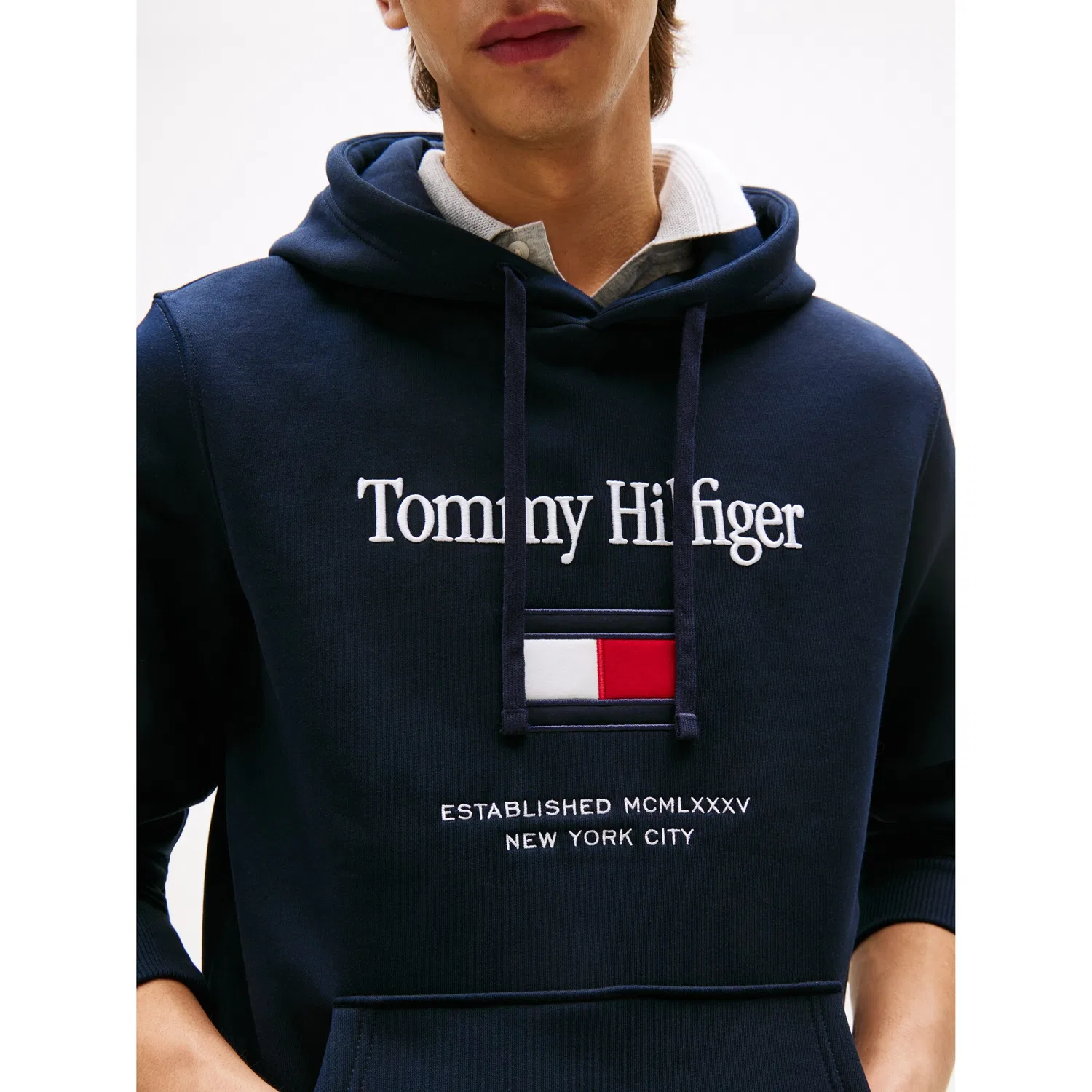 Мужской худи с вышивкой Tommy Hilfiger, Desert Sky — фото 2