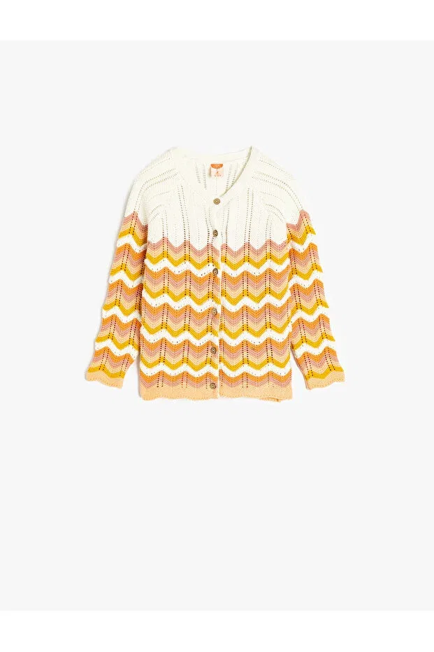 Детский кардиган с длинным рукавом Koton, Pink Striped