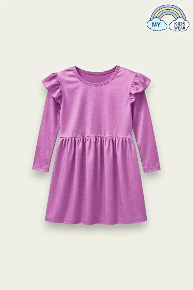 Детское платье для девочек с длинным рукавом My Kids Wear, Pink