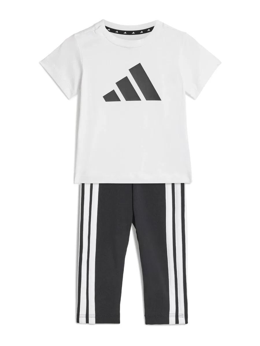 Спортивный костюм ADIDAS SPORTSWEAR 'Essentials' в черном и белом цветах