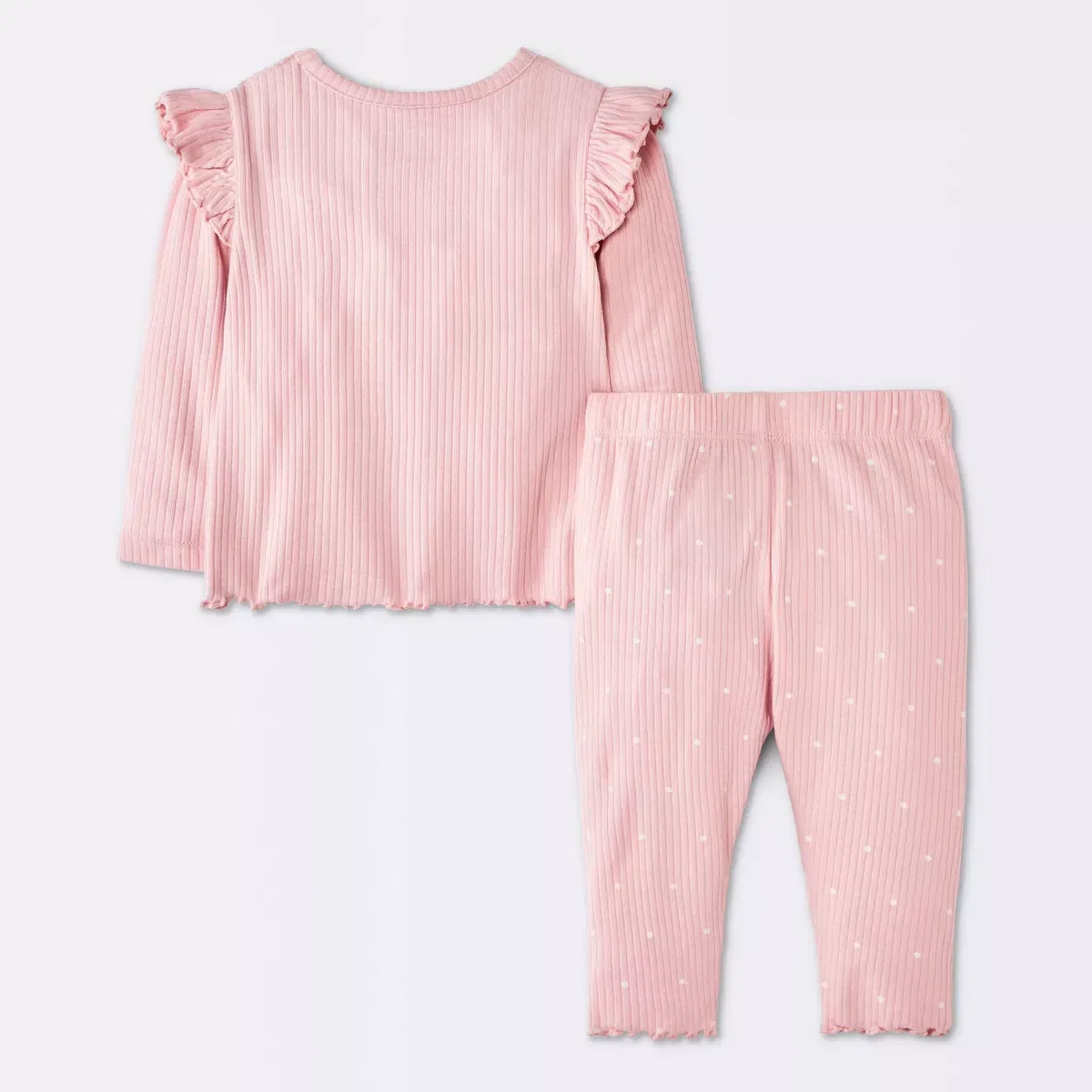 Детский комплект футболки с длинным рукавом и леггинсов NEWBORN, Rose Pink — фото 2