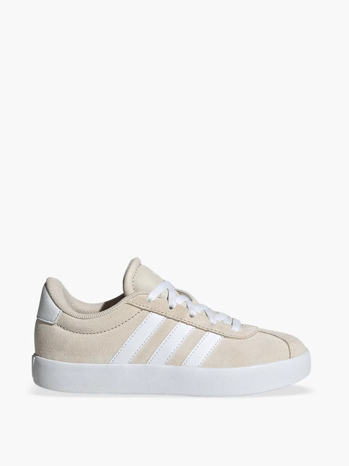 Детские кроссовки для девочек VL Court 3.0 K Adidas, бежевый