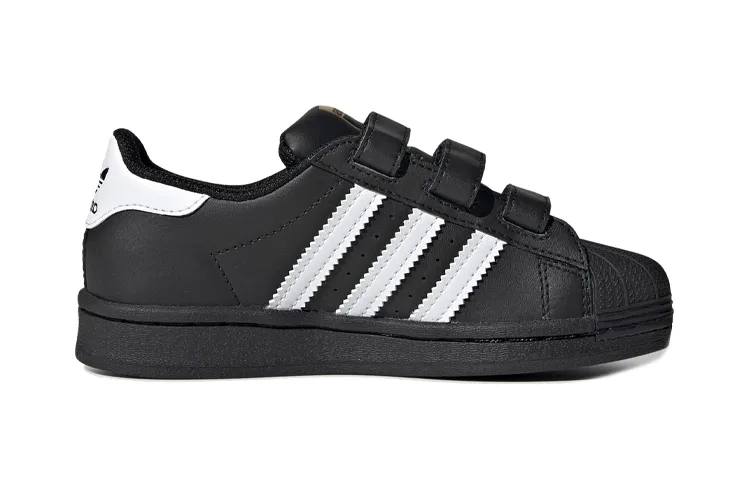 Детские кроссовки для скейтбординга с низким верхом Superstar Fashion Anti Kick Adidas Originals, Black White — фото 3