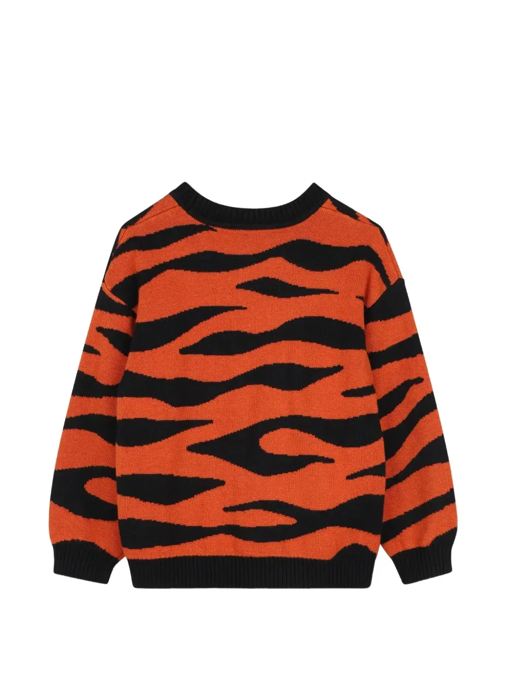 Свитер вязки интарсия Kenzo Kids, оранжевый — фото 2