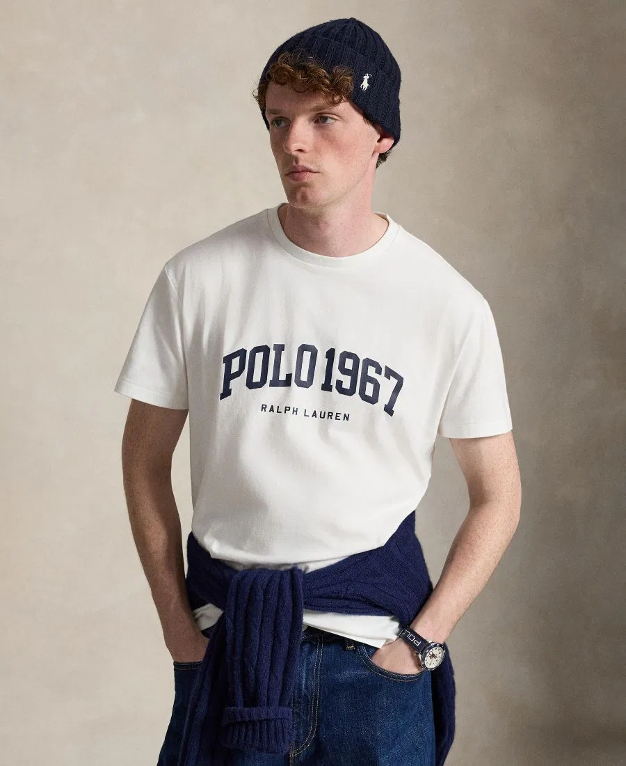 Мужская футболка с принтом Polo Ralph Lauren, White1