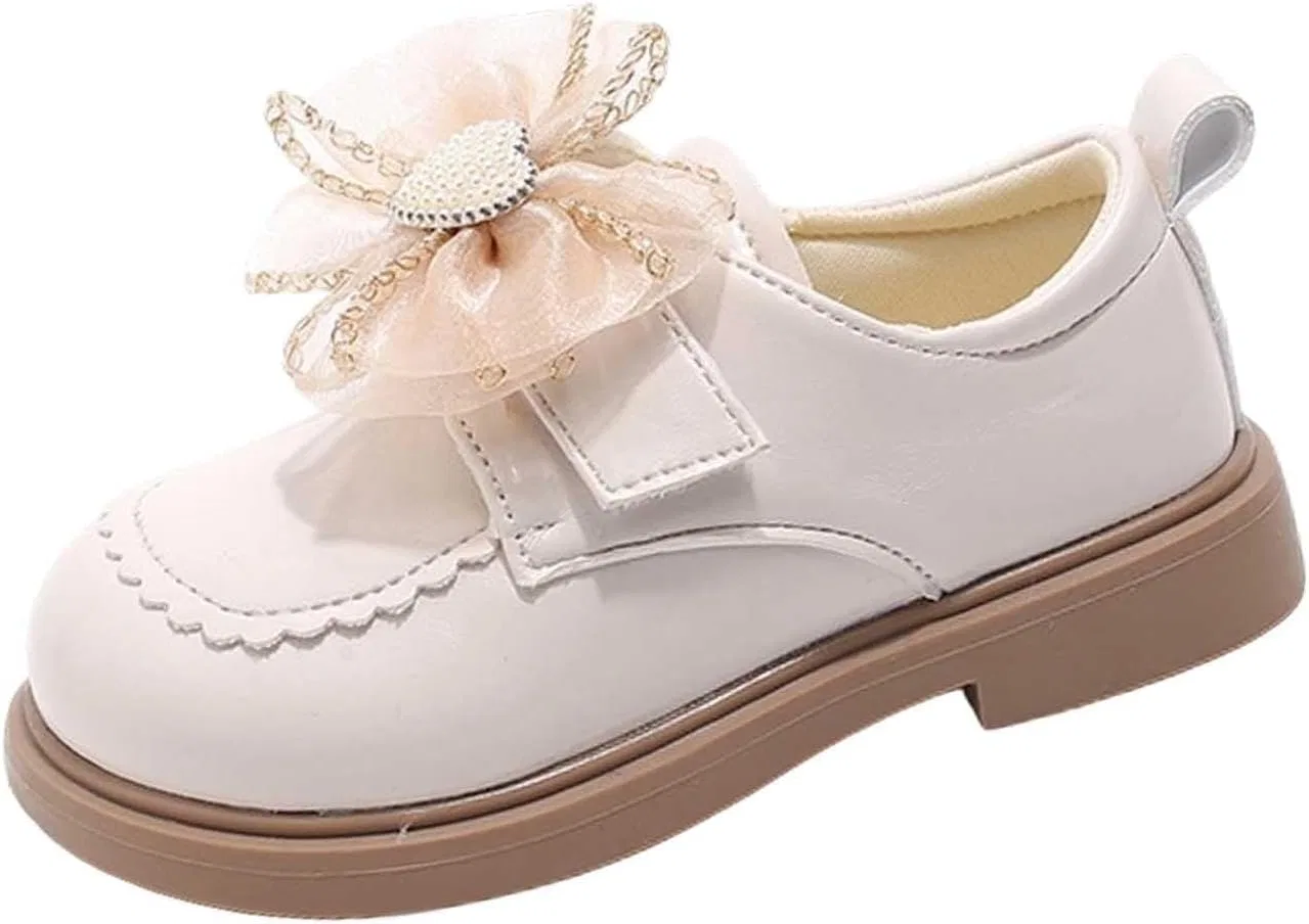 Детские туфли Мэри Джейн с бантом для девочек Zzalalana, Beige