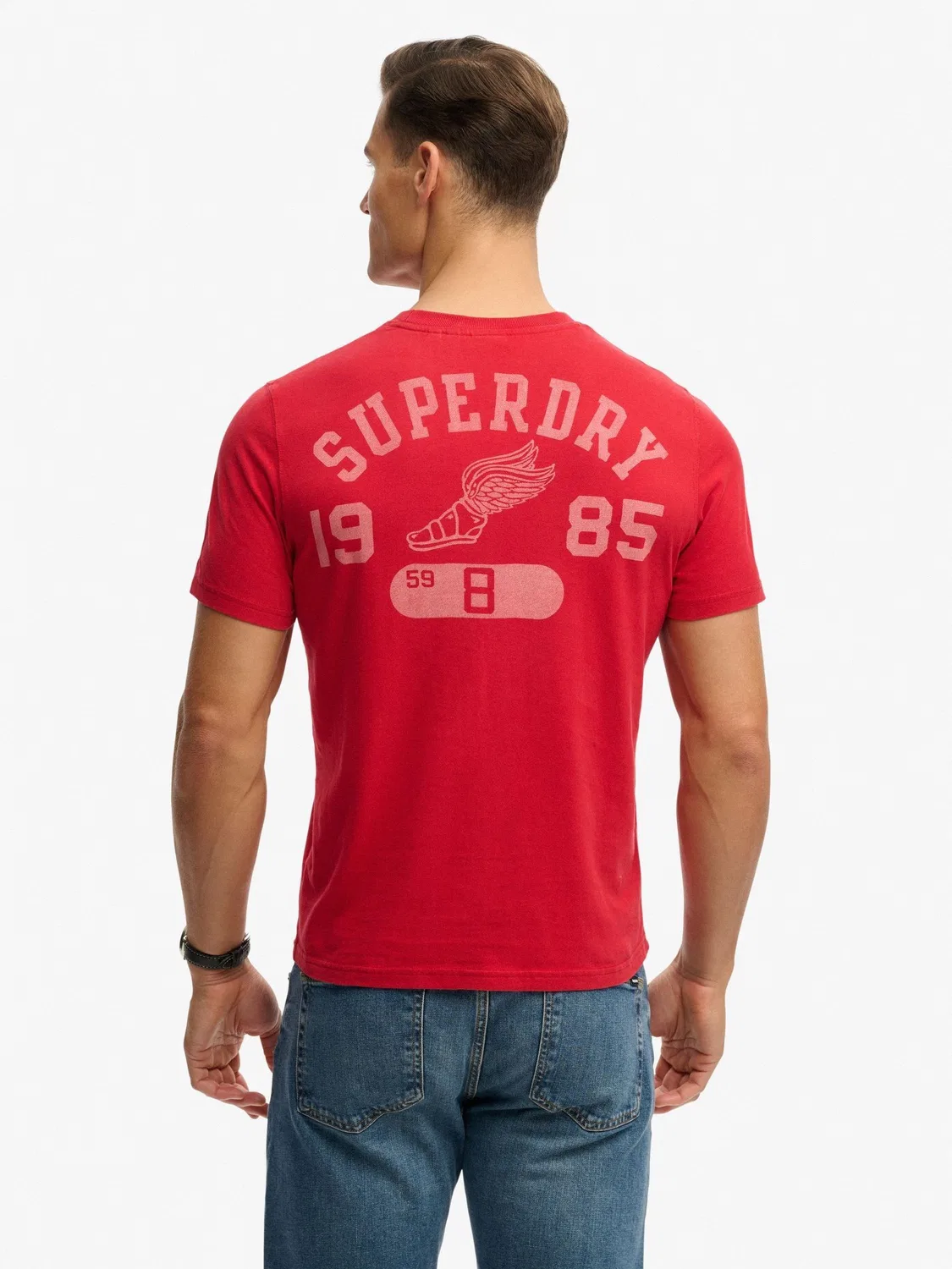 Футболка с нагрудным карманом Vintage Prep Relaxed Pocket Superdry, красный — фото 3