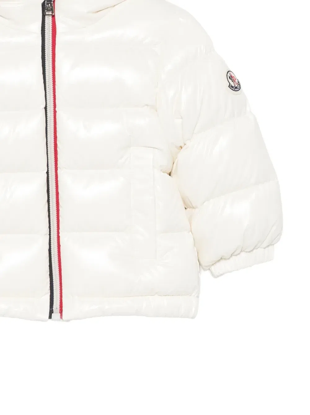Утепленная куртка с капюшоном Aubert Moncler Enfant, белый — фото 3