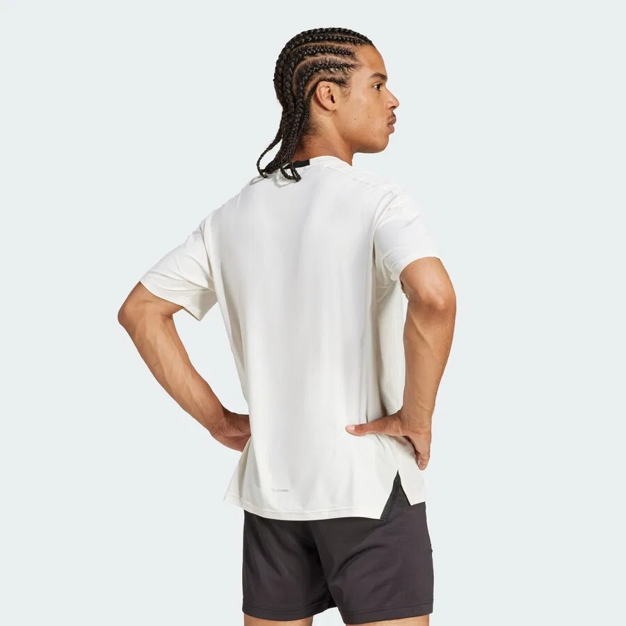 Спортивная футболка ADIDAS PERFORMANCE Performance Shirt 'Designed For Training' белого цвета — фото 3
