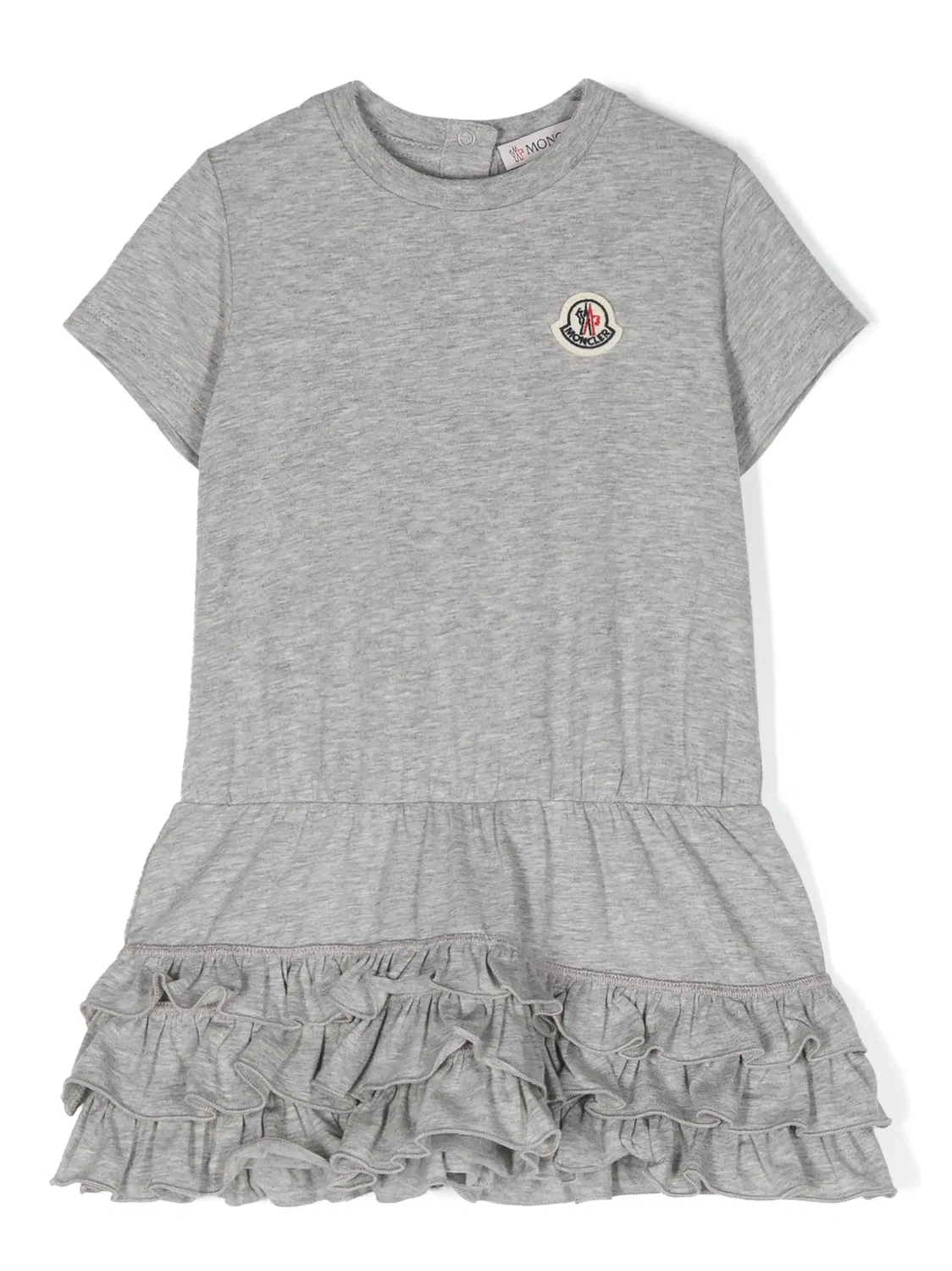 Платье из хлопка с логотипом Moncler, серый
