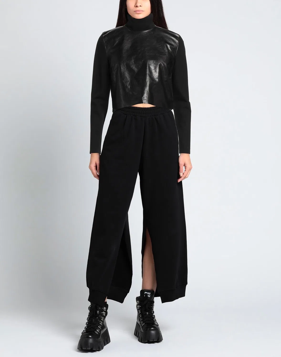 Женская водолазка из джерси с длинным рукавом Calvin Klein, черный — фото 2