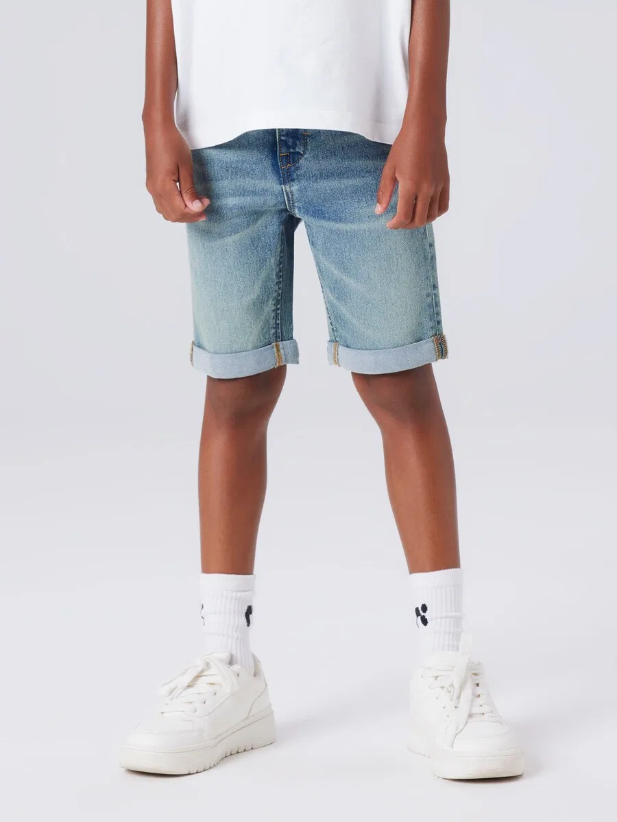 Джинсовые шорты NAME IT Slim fit 'Sofus' синего цвета — фото 4