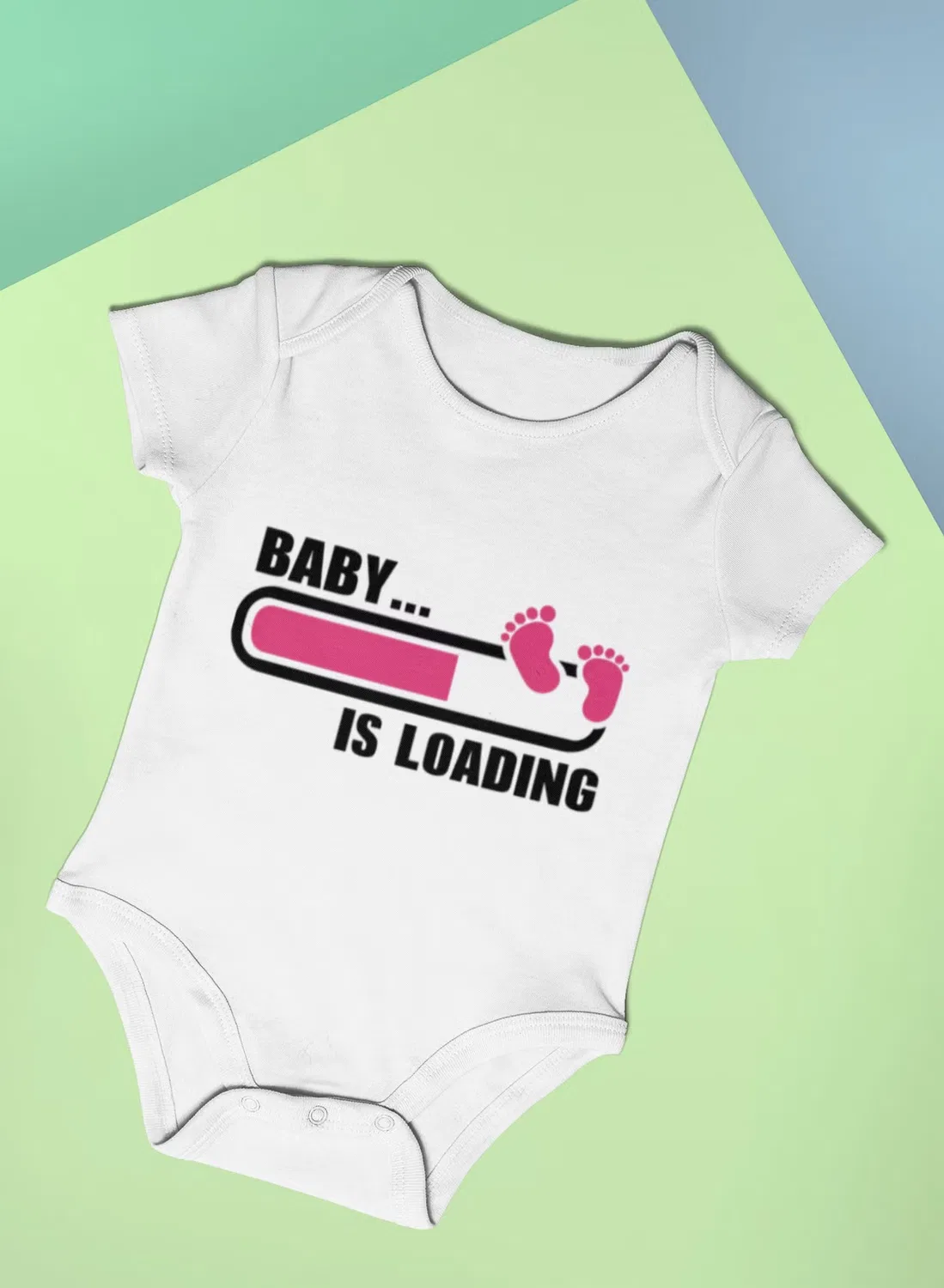 Боди-комбинезон с коротким рукавом Baby is loading Zoom, белый