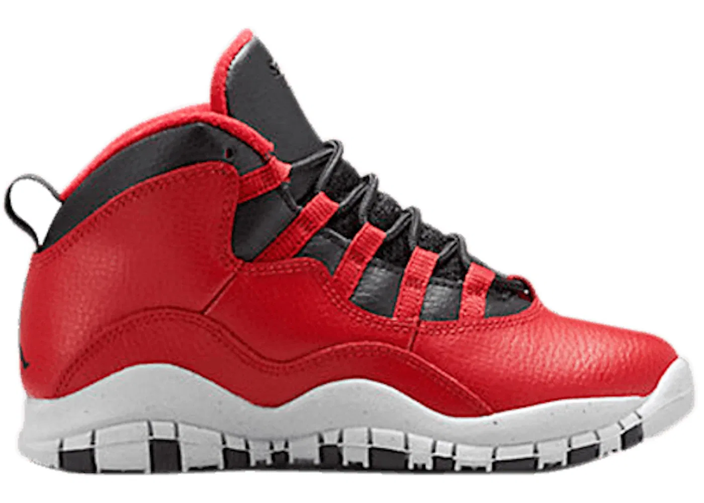 Детские кроссовки Lifestyle с принтом Jordan 10 Retro Jordan, Gym Red/Black-Wolf Grey