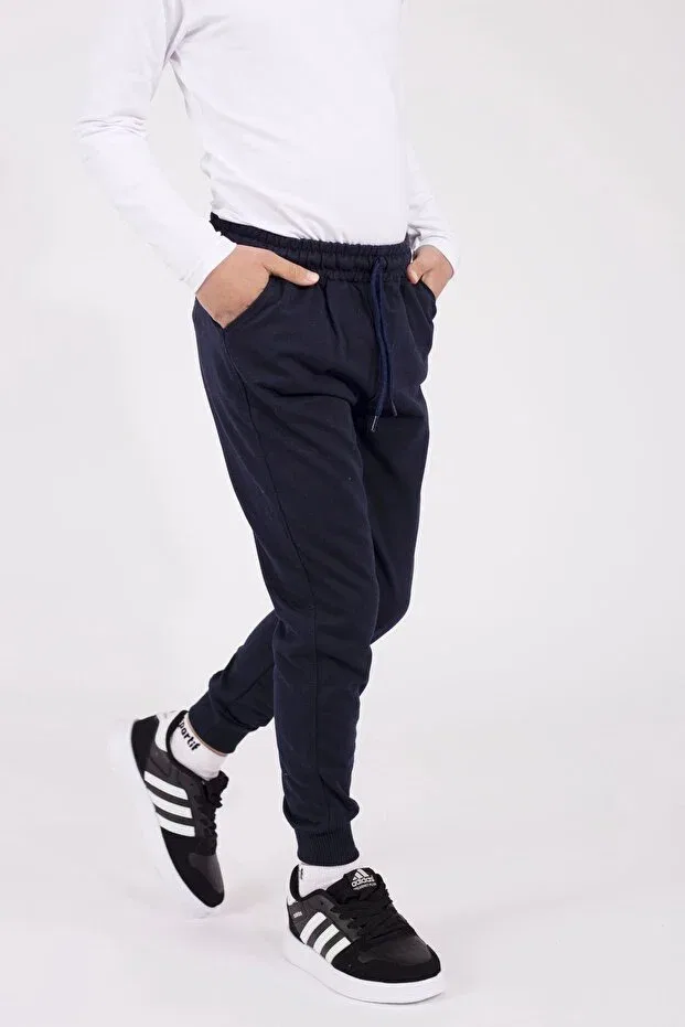 Детские спортивные штаны для мальчиков с принтом Han Elegant, Navy Blue — фото 3