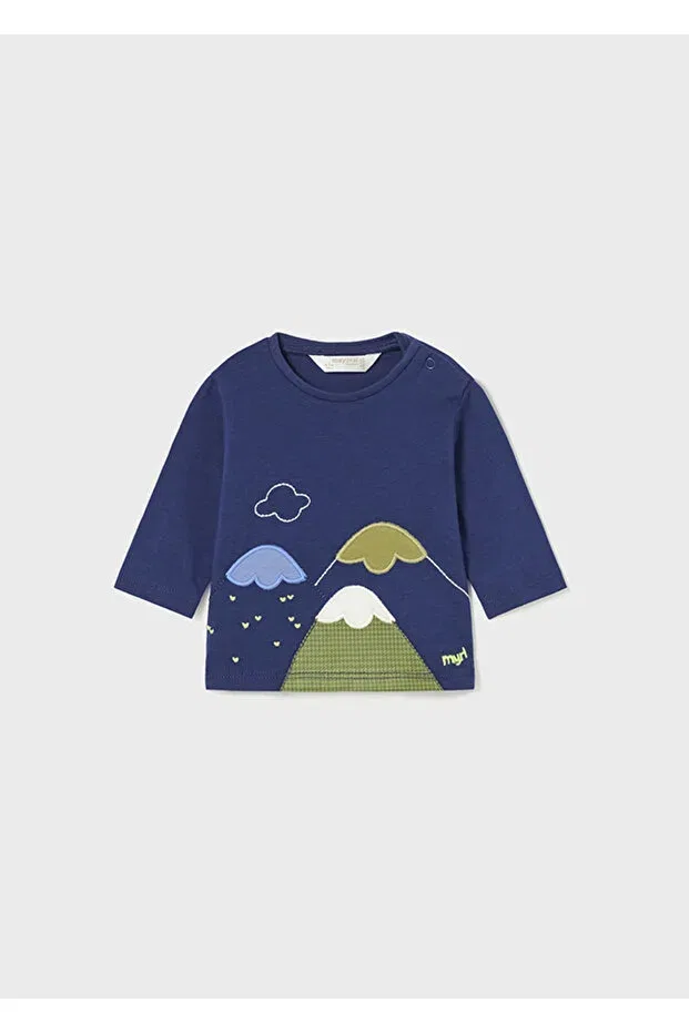 Детский комплект футболок с длинным рукавом Winter baby boy long sleeve t-shirt set of 2 Mayoral, Multicolor — фото 2