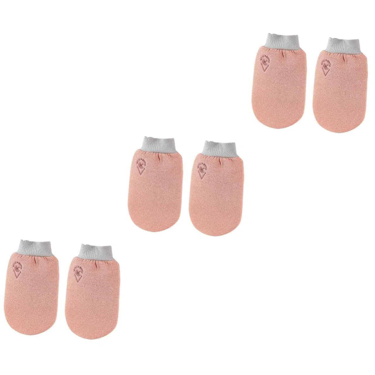 Мочалка для душа двухсторонняя, Healeved, 6 шт, 20x15 см, Red